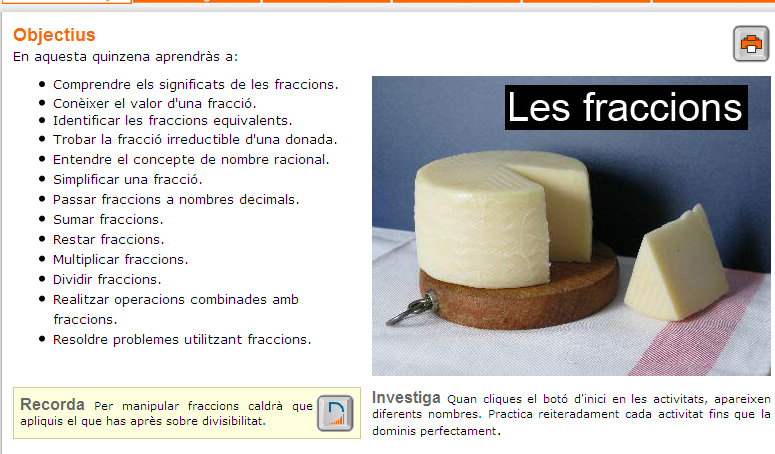 Les Fraccions | Recurso educativo 34396