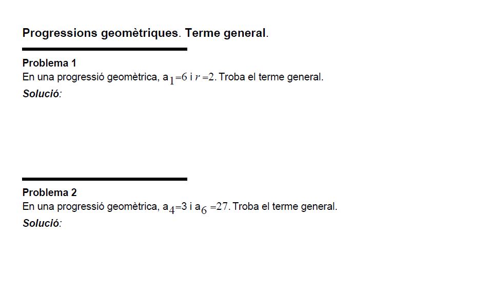 Progressions geomètriques | Recurso educativo 37694