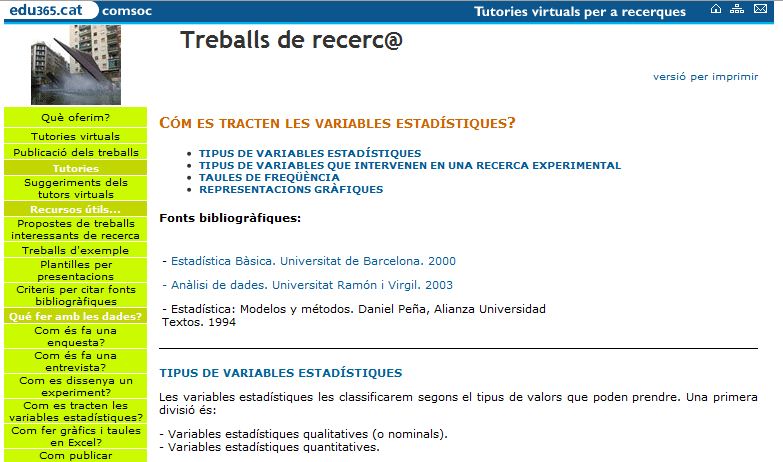 Tipus de variables estadístiques | Recurso educativo 46202