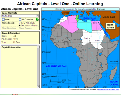 Game: Learn African capitals | Recurso educativo 49583