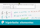 Cónicas: elementos de la hipérbola (ejercicio) | Recurso educativo 109263